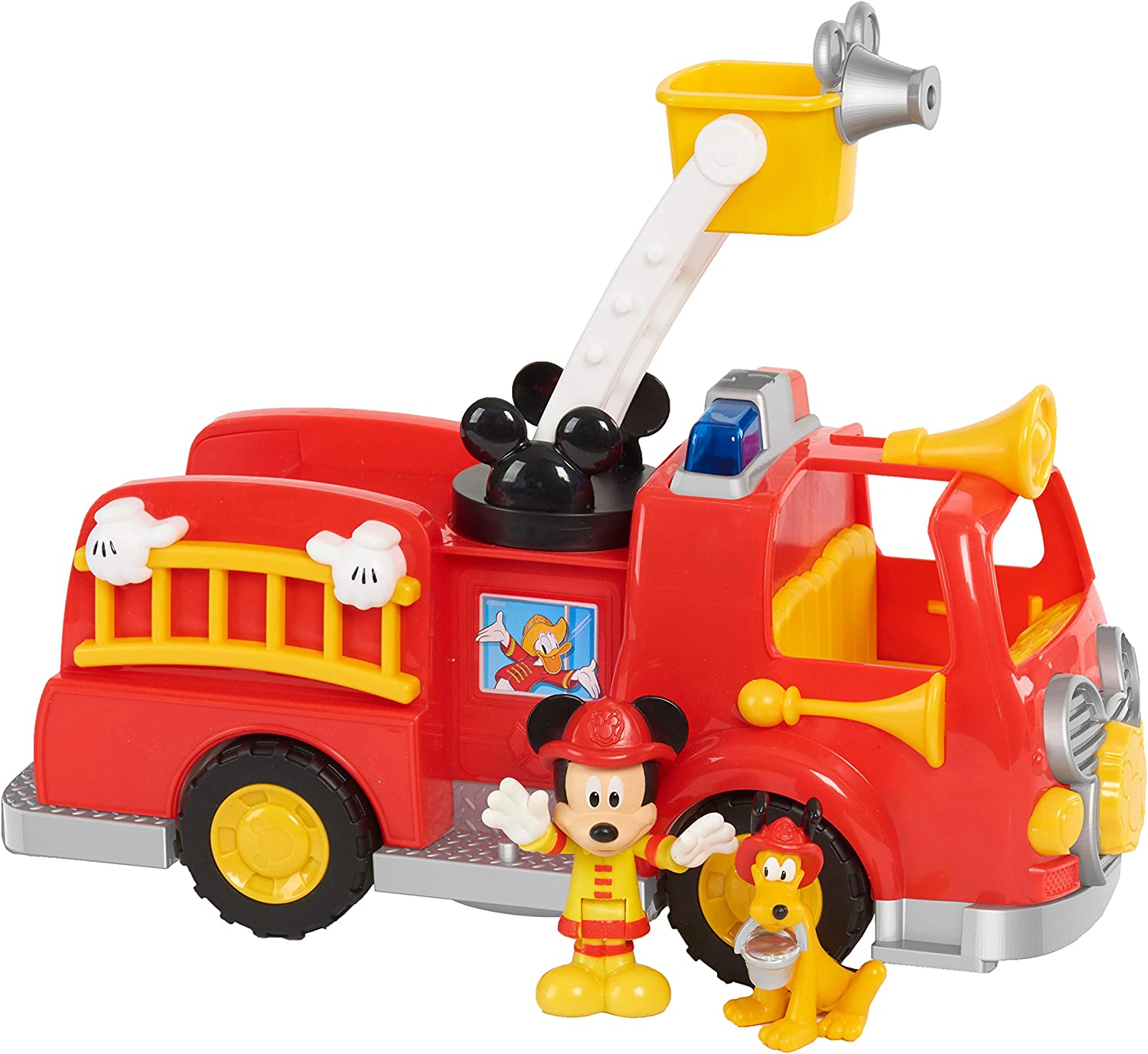 Mickey Mouse camión de bomberos con luces y sonidos.