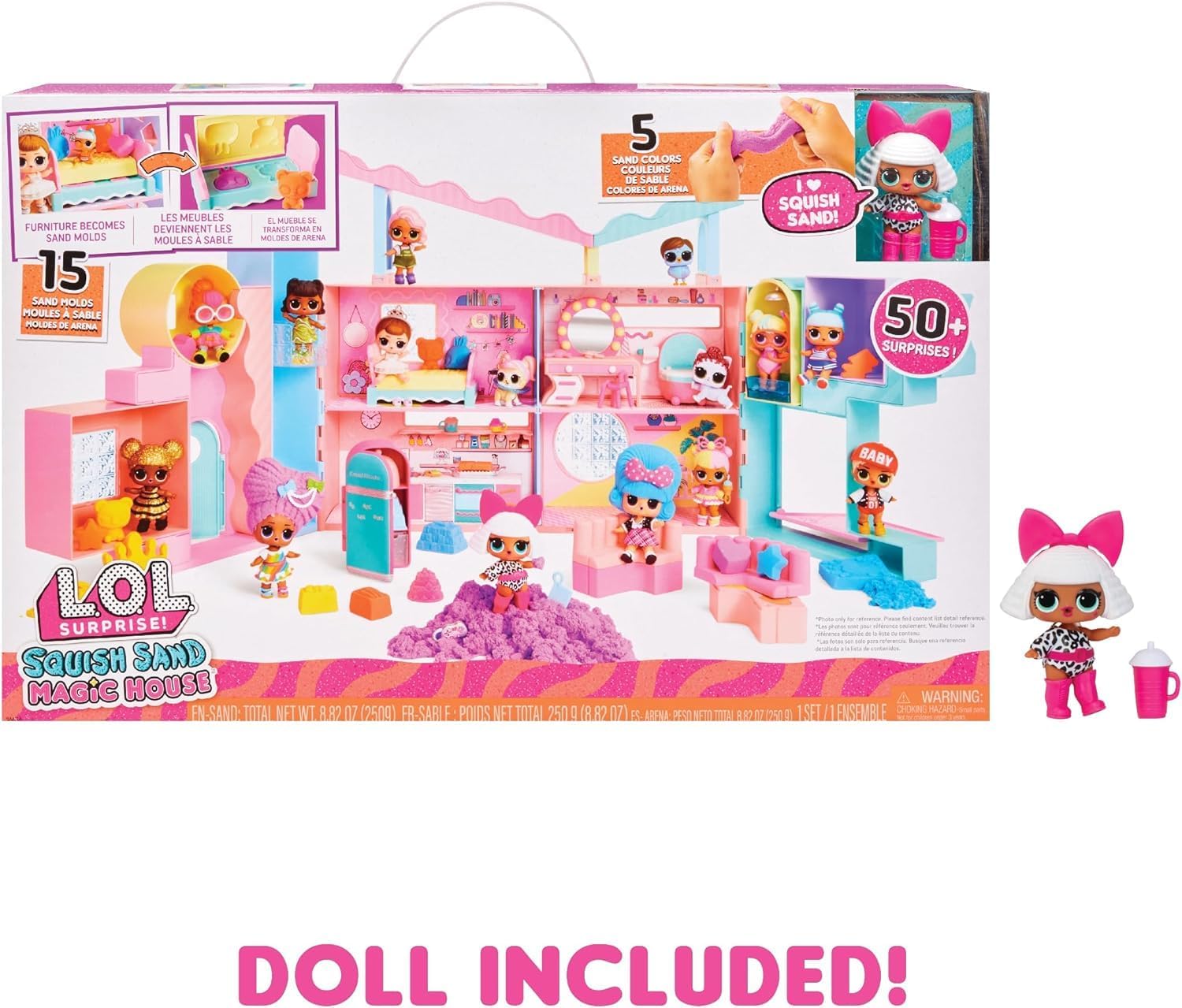 L.O.L Surprise! Casa Mágica con más de 50 sorpresas, Arena y 1 muñecas incluidas - Imagen 5