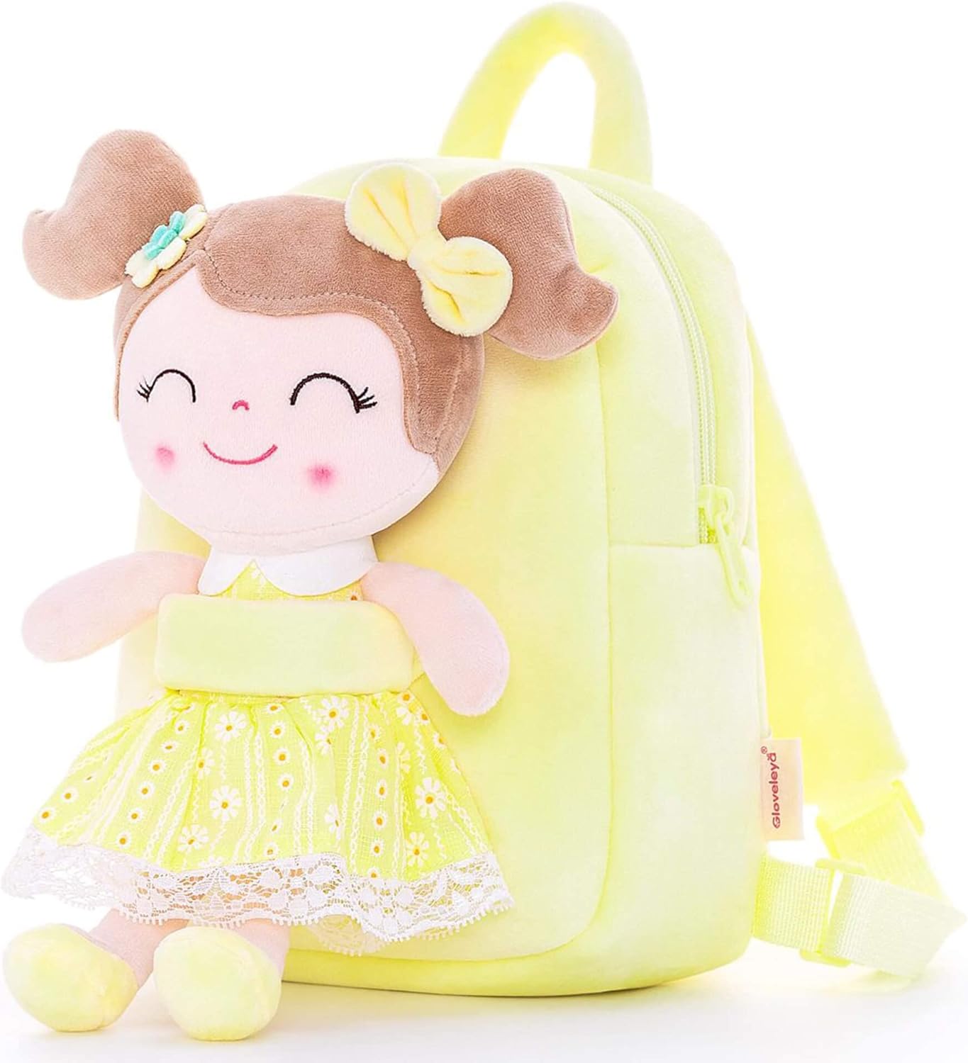 Gloveleya mochila amarilla con muñeca - Imagen 4