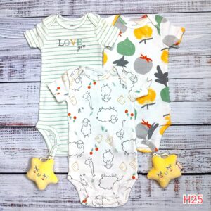 Conjunto Carter's 3 piezas bodys H25