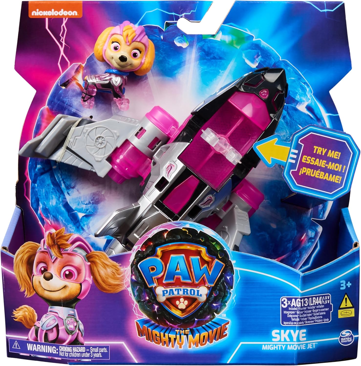 Paw Patrol - Figura Skye y Avión (Mighty movie)